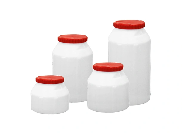 Vanntett container, hvit boks m/rødt lokk